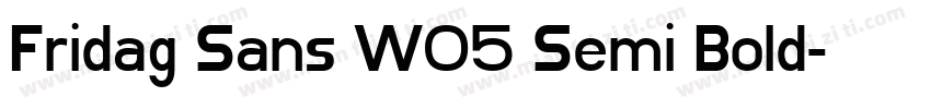 Fridag Sans W05 Semi Bold字体转换